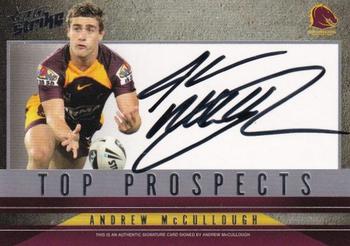 2011 NRL Strike - Top Prospects Signatures #TP1 Andrew McCullough Front